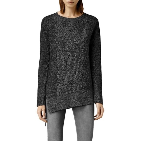 All Saints Lace Jumper Tie Side Sweater Wool Sz S - Picture 1 of 11